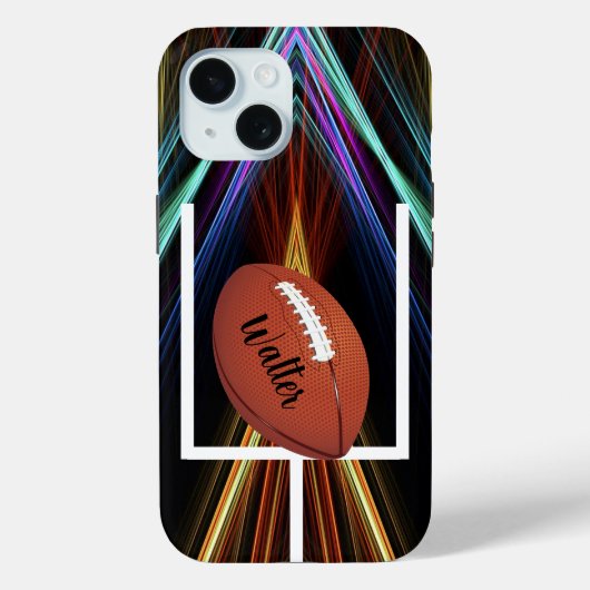 Fußball auf personalisiertem stilvollen Goldhinter Case-Mate iPhone Hülle (Rückseite)