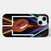 Fußball auf personalisiertem stilvollen Goldhinter Case-Mate iPhone Hülle (Rückseite (Horizontal))