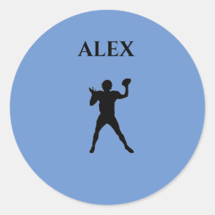 Fußball Aufkleber mit personalisiertem Namen.