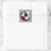 Fußball-Aufkleber Quadratischer Aufkleber (Tasche)