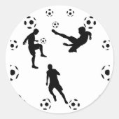 Fußball-Aufkleber Runder Aufkleber (Vorderseite)