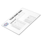 Fußball-Aufstellungskarten Notizblock (angewinkelt)