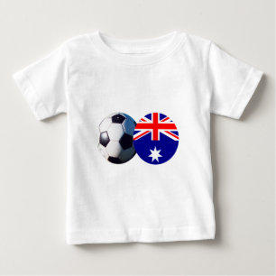 Fußball & Australien-Flagge - MUSEUM Zazzle Baby T-shirt