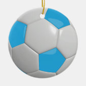 Fußball | Baby Blue Keramikornament (Vorne)