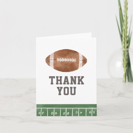 Fußball-Baby-Dusche Dankeskarte (Vorderseite)