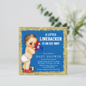 Fußball-Baby-Dusche Einladung (Stehend Vorderseite)