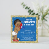 Fußball-Baby-Dusche Einladung (Stehend Vorderseite)