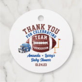 Fußball-Baby-Dusche Geschenkanhänger (Rückseite)