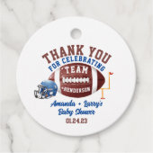 Fußball-Baby-Dusche Geschenkanhänger (Vorderseite)