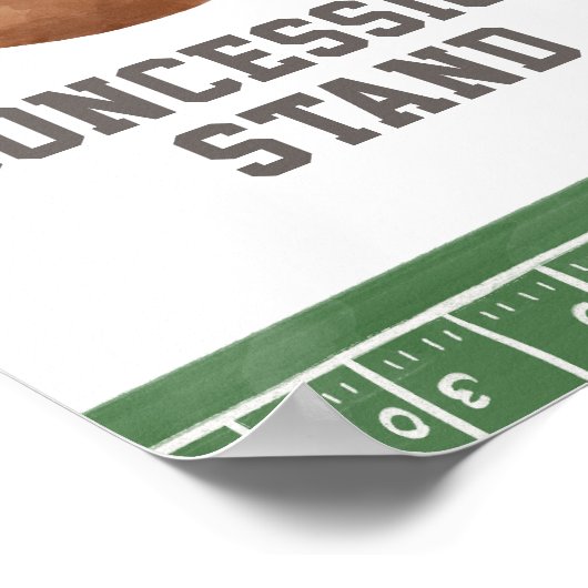 Fußball-Baby-Dusche Konzession Ständer Zeichen Poster (Ecke)