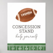 Fußball-Baby-Dusche Konzession Ständer Zeichen Poster (Vorne)