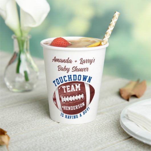 Fußball-Baby-Dusche Pappbecher (In Situ)