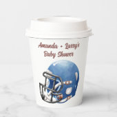 Fußball-Baby-Dusche Pappbecher (Rückseite)