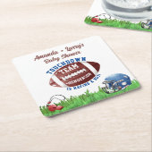 Fußball-Baby-Dusche Rechteckiger Pappuntersetzer (angewinkelt)