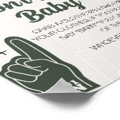 Fußball Baby Dusche sagt kein Baby-Zeichen Poster (Ecke)