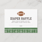 Fußball-Baby-Dusche Windeln Raffle Ticket Begleitkarte (Vorderseite)