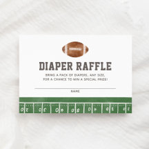 Fußball-Baby-Dusche Windeln Raffle Ticket