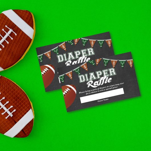 Fußball Baby Dusche Windeln Raffle Tickets Begleitkarte