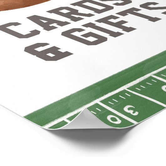 Fußball-Baby-Duschkarten und Geschenke Unterschrif Poster (Ecke)