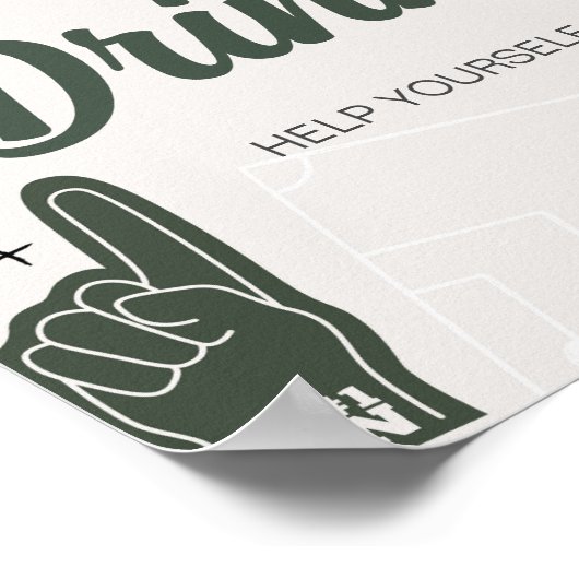 Fußball-Baby-Duschtränke Poster (Ecke)