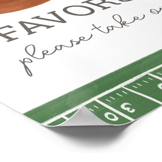 Fußball Baby Duwer Lieblingsunterschrift Poster (Ecke)