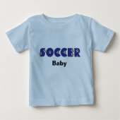 Fußball-Baby im Blau Baby T-shirt (Vorderseite)