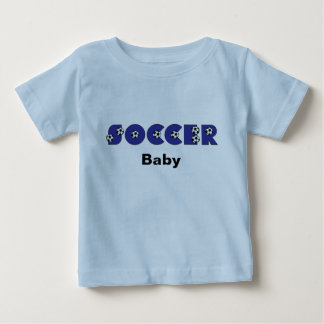 Fußball-Baby im Blau Baby T-shirt