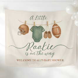 Fußball-Baby-Party-Hintergrund Little Rookie Wandteppich