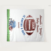 Fußball-Babydusche Hintergrund Wandteppich (Vorderseite (Horizontal))