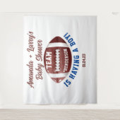 Fußball-Babydusche Hintergrund Wandteppich (Vorderseite)