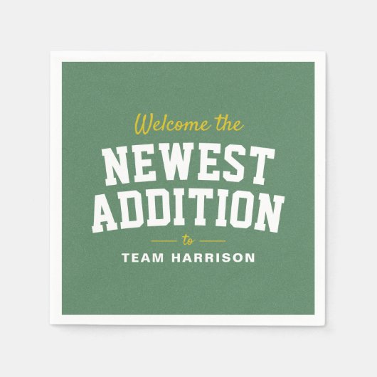 Fußball-Babydusche niedliche Heckklappe personalis Serviette (Vorderseite)