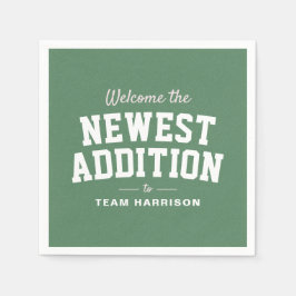 Fußball-Babydusche rosa Heckklappe personalisiert Serviette