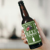 Fußball-Bachelor Party Letztes Spiel vor dem große Bierflaschenetikett