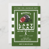 Fußball-Bachelor Party Letztes Spiel vor dem große Einladung (Vorderseite)