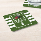 Fußball-Bachelor Party Letztes Spiel vor dem große Rechteckiger Pappuntersetzer (angewinkelt)