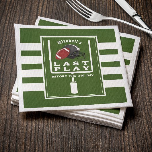 Fußball-Bachelor Party Letztes Spiel vor dem große Serviette