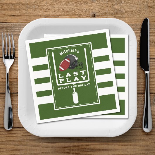 Fußball-Bachelor Party Letztes Spiel vor dem große Serviette