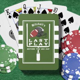 Fußball-Bachelor Party Letztes Spiel vor dem große Spielkarten