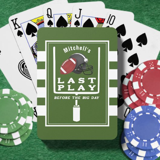 Fußball-Bachelor Party Letztes Spiel vor dem große Spielkarten