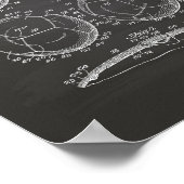 Fußball-Ball 1932 Patentart Poster (Ecke)