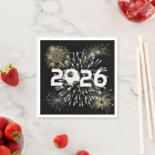 Fußball-Ball 2026 Silvester-Party Serviette (Beispiel)