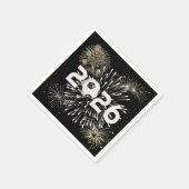 Fußball-Ball 2026 Silvester-Party Serviette (Ecke)