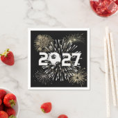 Fußball-Ball 2026 Silvester-Party Serviette (Beispiel)