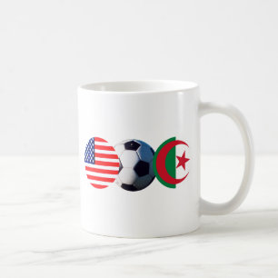 Fußball Ball Algerien & USA Flaggen MUSEUM Zazzle Kaffeetasse