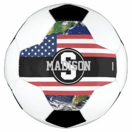 Fußball Ball American Flag Earth Monogram HAMbyWG