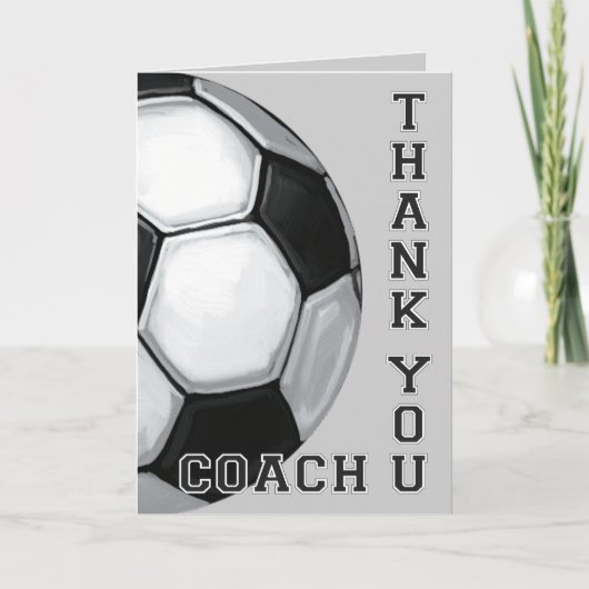 Fußball Ball Art Vielen Dank Coach Dankeskarte (Vorderseite)