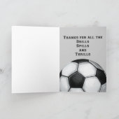 Fußball Ball Art Vielen Dank Coach Dankeskarte (Innenseite)