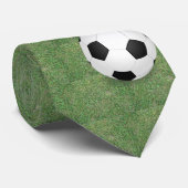 Fußball-Ball auf Gras-Krawatte Krawatte (Gerollt)