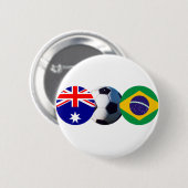 Fußball-Ball Australien & Brasilien Flag The MUSEU Button (Vorne & Hinten)