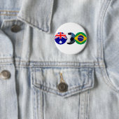 Fußball-Ball Australien & Brasilien Flag The MUSEU Button (Beispiel)